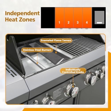 Brand-Man Gas Outdoor Kitchen Island Grill for Ultimate BBQ