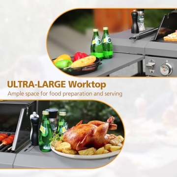 Brand-Man Gas Outdoor Kitchen Island Grill for Ultimate BBQ