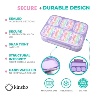Kinsho Unicorn Lunch Boxes Fun Bento Box Set