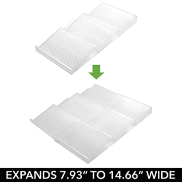 mDesign Expandable Deluxe Spice Rack – Clear Organizers