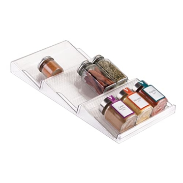mDesign Expandable Deluxe Spice Rack – Clear Organizers