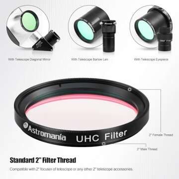 Astromania 2" UHC Filter - Enhance Nebula Viewing Experience