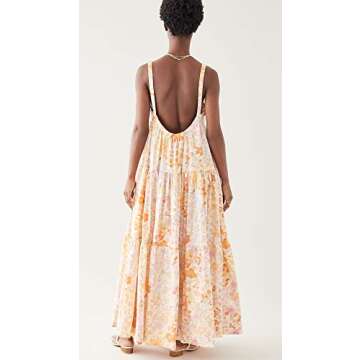 Free People Women's Park Slope Maxi Dress, Light Combo, Floral, XS