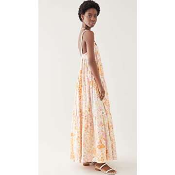 Free People Women's Park Slope Maxi Dress, Light Combo, Floral, XS
