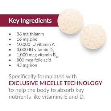 Bariatric Advantage Chewable Advanced Multi EA - High Potency Daily Multivitamin with Iron for Bariatric Surgery Patients - Strawberry Flavor - 60 Count