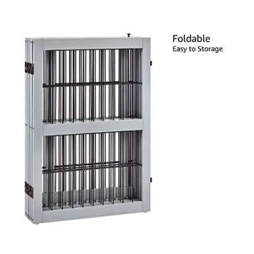 unipaws 132" Extra Wide Dog Gate and Pet Playpen, Free Standing Tall Dog Fence with Walk Through Door, Dog Barriers for Home, Use as Indoor Dogs Cats Pen, Rabbit Pen, Grey