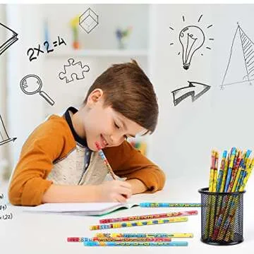 Kolewo4ever Inspirational Pencils, 100 Pieces with 10 Different Designs, Words of Encouragement, Smooth Graphite, Colorful Eraser, Suitable for School, Home, Office