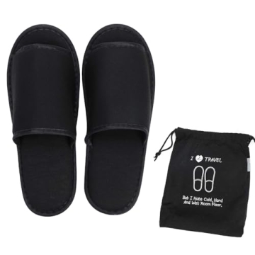 Portable Travel Slipper Spa Hotel Open Toe Sandals Non Disposable Foldable Shoes Guest Indoor House ...