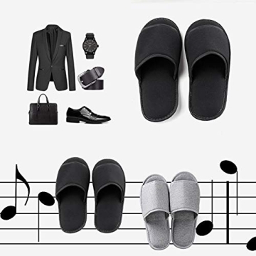 Portable Travel Slipper Spa Hotel Open Toe Sandals Non Disposable Foldable Shoes Guest Indoor House Room Business Trip Party Washable Footwear with Bags