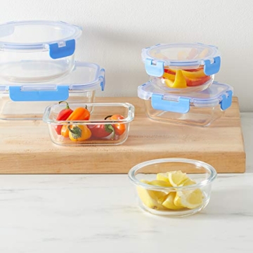 BPA-Free Glass Food Storage Containers - 14 Pieces