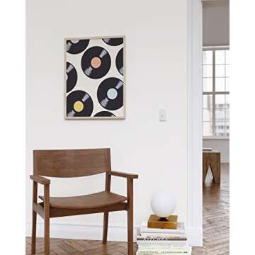 Vintage Vinyl Music Poster for Home Aesthetic Decor