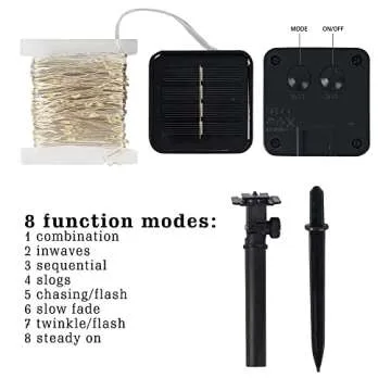 240LED Solar String Lights for Outdoor Christmas Decorations