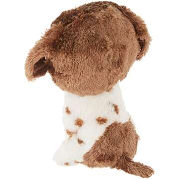 TY 2007517 Muddles Brown & White Dog Beanie Boo Stuffed Animal, Multicoloured, 15 cm