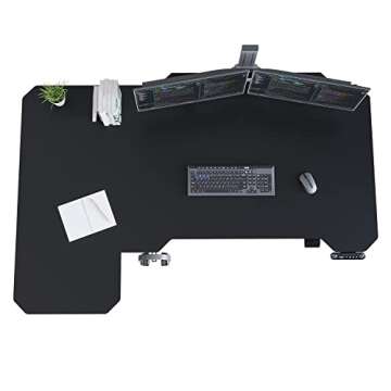 bilbil Height Adjustable Electric Standing Desk, Sit to Stand Desk Home Office Computer Desk, 59 x 29 Black Top, Black Frame