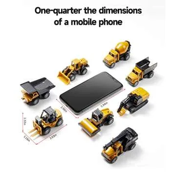 Geyiie Alloy Small Construction Cars Vehicles, Die Cast Mini Construction Truck Toys, Heavy Duty Bulldozers Excavator Cement Dump Toys Outdoor Easter Gifts for Kids Toddler