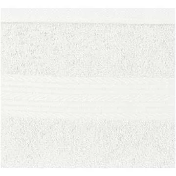 Amazon Basics Cotton Washcloths for Face, Soft, Absorbent, 12-Pack, White, 12 Inch x 12 Inch