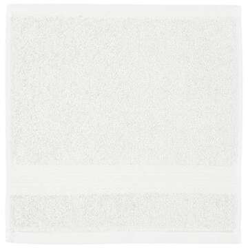 Amazon Basics Cotton Washcloths for Face, Soft, Absorbent, 12-Pack, White, 12 Inch x 12 Inch