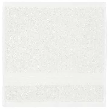 Amazon Basics Cotton Washcloths for Face, Soft, Absorbent, 12-Pack, White, 12 Inch x 12 Inch