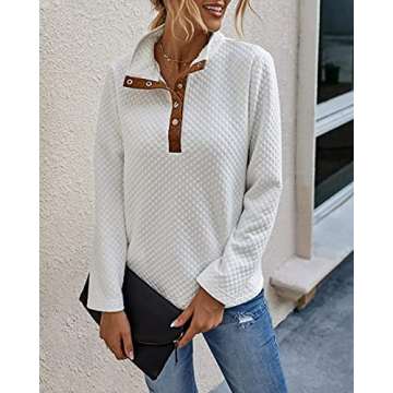 BTFBM Women Quilted Pattern Lightweight Sweatshirt for 2023