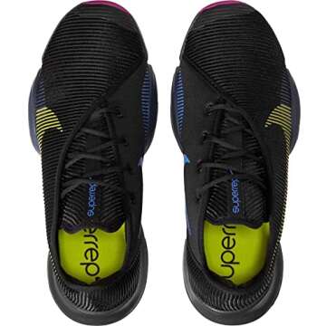 NIKE Women's Sneaker, Black Cyber Red Plum Sapphire, 12