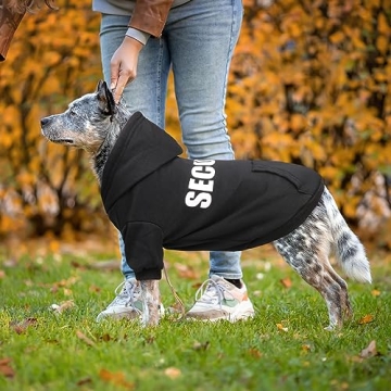 Cozy Dog Hoodie Sweatshirt for Large Dogs Security Design