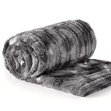 WOOMER Heated Blanket Full Size Electric Blanket 77"x 84", Soft Faux Fur Fast Heating Blanket, 10 He...