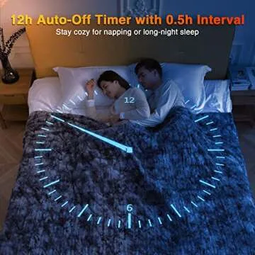 WOOMER Heated Blanket Full Size Electric Blanket 77"x 84", Soft Faux Fur Fast Heating Blanket, 10 Heating Levels & 0.5-12H Auto Off, Over-Heat Protection, ETL Certification