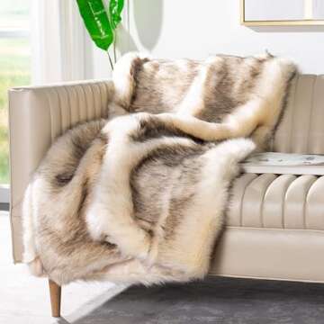 SAFAVIEH Coco Tips Throw Blanket, Taupe - Your Cozy Home Accent