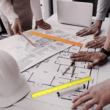 Colorful 7 Pack Plastic Rulers for School and Crafts