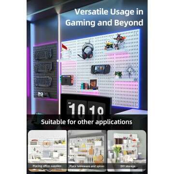 Versatile Pegboard Kit for Home, Office, and Gaming