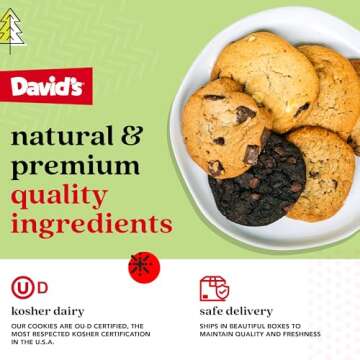 David’s Gourmet and Fresh Baked Merry Christmas Cookies – 1Lb Assorted Holiday Cookies Tin in a Christmas Gift Box - All Natural and Handmade Soft Variety Cookies - Premium Christmas Gift Tin