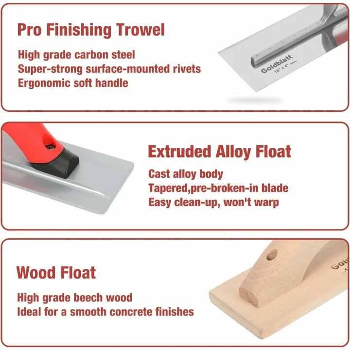 Goldblatt 8-Piece Masonry Tool Set with Bag