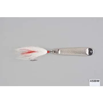 Hopkins 4SBW No Equal Single Bucktail Lure with Red Feather Teaser