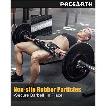 PACEARTH - Barbell Pad for Hip Thrust, Standard Barbell Protective Foam, Squat Bar Pad with Closure, Neck & Shoulder Squat Cushion Bar Padding for Hip Thrusts - Fits All Standard and Olympic Bars
