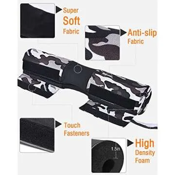 PACEARTH - Barbell Pad for Hip Thrust, Standard Barbell Protective Foam, Squat Bar Pad with Closure, Neck & Shoulder Squat Cushion Bar Padding for Hip Thrusts - Fits All Standard and Olympic Bars