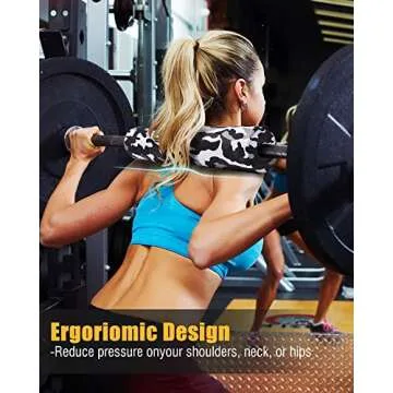 PACEARTH - Barbell Pad for Hip Thrust, Standard Barbell Protective Foam, Squat Bar Pad with Closure, Neck & Shoulder Squat Cushion Bar Padding for Hip Thrusts - Fits All Standard and Olympic Bars