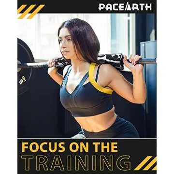 PACEARTH - Barbell Pad for Hip Thrust, Standard Barbell Protective Foam, Squat Bar Pad with Closure, Neck & Shoulder Squat Cushion Bar Padding for Hip Thrusts - Fits All Standard and Olympic Bars