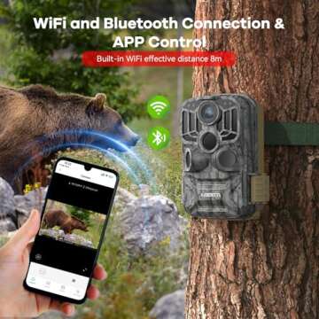 DEATTI 48MP 4K Trail Camera with WiFi Bluetooth Connection