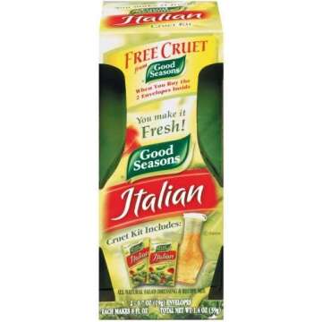 Good Seasons Italian Dressing Mix, 2 Packages with Cruet, 1.4 Oz. Net (Premium pack)