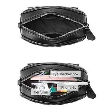 Van Caro Womens Quilted Tassel Belt Bag Crossbody Shoulder Chain Purse 2-Way Belt Bag