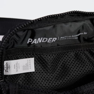 Pander Two Way Zipper Fanny Pack Nylon Everywhere Belt Bag for Women, Water Repellent Waist Packs, Crossbody Bags with Adjustable Strap (Black).