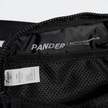 Pander Two Way Zipper Fanny Pack Nylon Everywhere Belt Bag for Women, Water Repellent Waist Packs, Crossbody Bags with Adjustable Strap (Black).