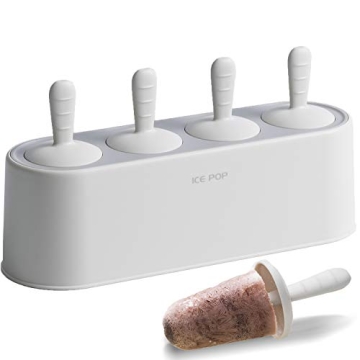 Popsicle Mold Set 4 Pieces Homemade Silicone Popsicle Maker Kid Easy Release Ice Cream Molds Reusabl...
