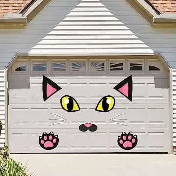 JOYIN Halloween Cat Trunk or Treat Car Decorations Kit for SUV Van Vehicle Trunk, Cute Halloween Stickers Balloons Hand Head Archway Garage Door Haunted House Outdoor Halloween Decorations Outside