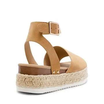 DREAM PAIRS Platform Espadrilles Wedge Sandals for Women