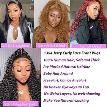 Curly Lace Front Wig Human Hair Natural Look and Comfort