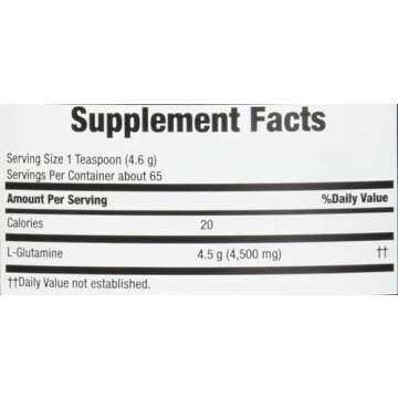 Body Fortress 100% Pure Glutamine Powder, 300g Jar (1ct), Nutrient Replenishment Powder for Post-Workout Recovery Glutamine Supplement