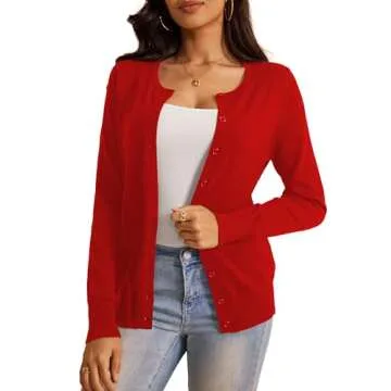 Shop a.Jesdani Chic Red Cardigan | Women's Fashion