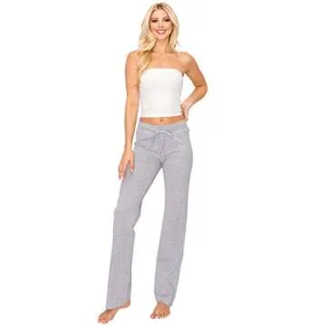EttelLut - Women's Joggers Pajama - Comfy Cotton and Drawstring Wide Leg- H Gray XX-Large