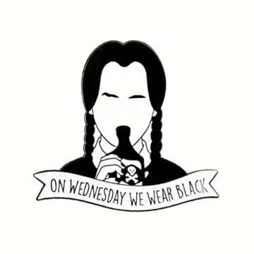 Cartoon Girl Wednesday Enamel Pins for Women Lapel Badage Brooch Pins Backpacks Hats Clothing Decoration